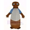 E.T. Alien with White T-shirt Mascot Costume