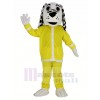 Dalmatian Fire Dog with Yellow Coat Mascot Costume Animal
