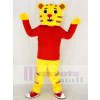 Cute Daniel Tiger with Red Coat Mascot Costume