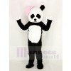 Panda with Pink Hat Mascot Costume Cartoon