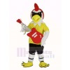 Rooster with Guitar Mascot Costume Animal