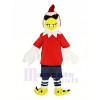 Chicken Rooster with Glasses Mascot Costume Cartoon
