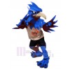 Blue Phoenix Mascot Costume Cartoon