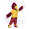 Red Cardinal in Yellow Shirt Mascot Costumes Bird Animal