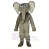 Grey Elephant Mascot Costume Cartoon