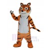 Friendly Tiger Mascot Costume Cartoon