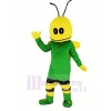 Green Bee Mascot Costume Cartoon