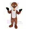 Reddish Brown Stripe Tiger Mascot Costume Animal