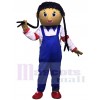 Blue Overalls Cowgirl Mascot Costumes