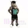 Grey Power Mustang with Black Shirt Mascot Costumes School