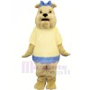 Bulldog with Yellow T-shirt Mascot Costumes