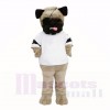 Ugly Pug Dog With White Shirt Mascot Costumes Cartoon