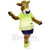 Gurt Cow with Green T-shirt Mascot Costumes