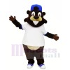 Smiling Beaver with White T-shirt Mascot Costumes Animal