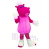 Pink Hippo in Dress Mascot Costumes Cartoon