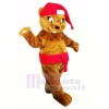 Cute Brown Christmas Beaver Mascot Costumes Animal