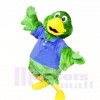 Green Parrot with Blue Shirt Mascot Costumes School