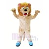 Fierce Lion with Blue Shoes Mascot Costumes Adult	