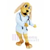 Doctor Dog with Blue Shirt Mascot Costumes Animal