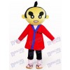 Sumoto People In Red Clothes Cartoon Mascot Costume