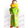 Fat Woman In Green Clothes Cartoon Adult Mascot Costume