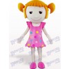 Solid Hair Girl Cartoon Adult Mascot Costume