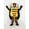 Black Beetle Mascot Costume Cartoon