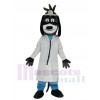 Doctor Dog with Black Glasses Mascot Costume Animal