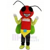 Red Head Firefly Mascot Costume Insect