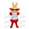 Easter Yellow Hat Rabbit Mascot Adult Costume