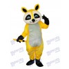 Yellow Raccoon Mascot Adult Costume