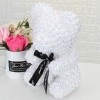 Exclusive White Pearl Rose Teddy Bear Best Gift for Mother's Day, Valentine's Day, Anniversary, Weddings and Birthday