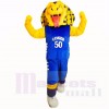 Sports Cobra Snake with Blue Shirt Mascot Costumes Cartoon