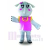 Pink Vest Rhinoceros Mascot Costumes