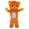 Orange Japanese Cartoon Rilakkuma Bear Mascot Costume