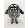 Cute Grey Owl Mascot Costume Cartoon	