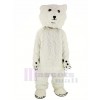White Fluffy Polar Bear Mascot Costume