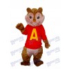 Alvin Chipmunk Mascot Adult Costume