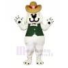 Smiling White Dog Mascot Costumes Cartoon