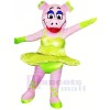 Dancing Pig with Green Skirt Mascot Costumes Animal