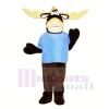 Funny Moose with Blue T-shirt Mascot Costumes Animal