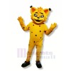 Yellow Lynx Mascot Costumes Cartoon	