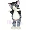 Lightweight Grey Cat Mascot Costumes Cartoon