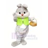 Christmas Bunny with Green Vest Mascot Costumes Animal