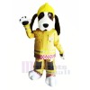 Fire Brigade Dog with Yellow Hat Mascot Costumes