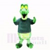 Green Alligator with Black Shirt Mascot Costumes School