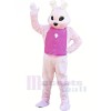 Bunny with Pink Vest Mascot Costumes Animal