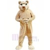 Tan-colored Lion Mascot Costumes Adult	