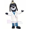 Doctor Hound Dog with Glasses Mascot Costumes Animal