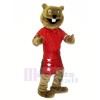 Brown Beaver with Red Suit Mascot Costumes Cheap